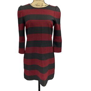 Zara Striped Bodycon Dress Red and Black Women's Size Small